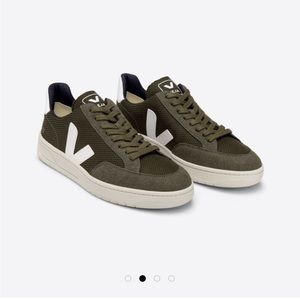 Veja V-12 Mesh Olive Sneakers
